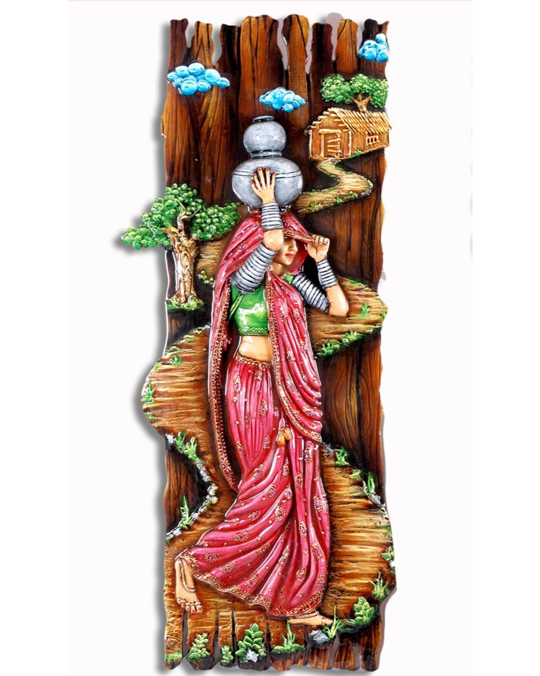 Riddhi Siddhi Art Creations - Traditional Rajasthani Woman in Ghagra Mural
